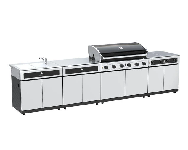 Beefmaster Classic 6 Burner BBQ Kitchen On Deluxe Cart 2 Beefmaster Classic 6 Burner BBQ Kitchen On Deluxe Cart - Image 2