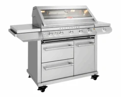 BeefEater 7000 Premium 5 Burner Flame Failure BBQ On Side Burner Cart
