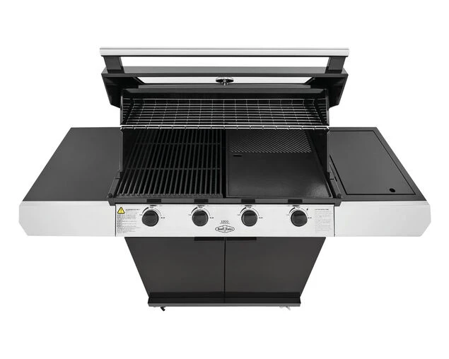 BeefEater 1200 Series - 4 Burner Black Enamel BBQ With Side Burner 3 BeefEater 1200 Series - 4 Burner Black Enamel BBQ With Side Burner - Image 3