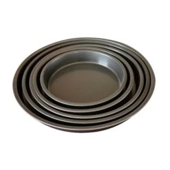 SOGA 6X 10-inch Round Black Steel Non-stick Pizza Tray Oven Baking Plate Pan -Kamado Joe Bbq Store DIvUuL4zz2rt4xnyX6 V9WyQs