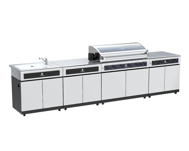 Beefmaster Deluxe 6 Burner BBQ Kitchen On Deluxe Cart 2 Beefmaster Deluxe 6 Burner BBQ Kitchen On Deluxe Cart - Image 2