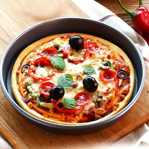 SOGA 6X 8-inch Round Black Steel Non-stick Pizza Tray Oven Baking Plate Pan 3 SOGA 6X 8-inch Round Black Steel Non-stick Pizza Tray Oven Baking Plate Pan - Image 3