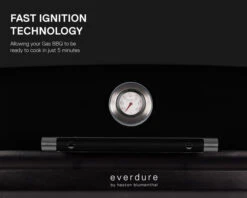 Everdure By Heston Blumenthal FURNACE 3 Burner BBQ With Stand -Kamado Joe Bbq Store E3G1GA 11