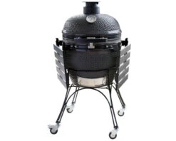 Firehawk Kamado Ceramic Charcoal Grill BBQ 56cm (22") - Grey -Kamado Joe Bbq Store FHAWKKAM22G 02