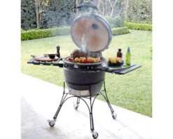 Firehawk Kamado Ceramic Charcoal Grill BBQ 56cm (22") - Grey -Kamado Joe Bbq Store FHAWKKAM22G 05