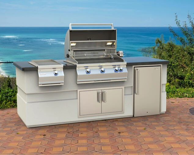 Fire Magic Grills Aurora A660i 3 Burner Built-In BBQ (H Shaped Burners) With Analog Thermometer, Backburner & Rotisserie Kit 2 Fire Magic Grills Aurora A660i 3 Burner Built-In BBQ (H Shaped Burners) With Analog Thermometer, Backburner & Rotisserie Kit - Image 2