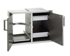 Fire Magic Grills Double Doors W/Trash Tray & Dual Drawers