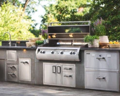 Fire Magic Grills Echelon E1060i 4 Burner Built-In BBQ (H Shaped Burners) With Digital Thermometer & Magic Window -Kamado Joe Bbq Store FMED1060I 02