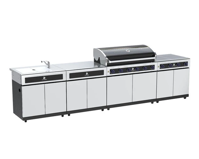 Beefmaster Premium 6 Burner BBQ Kitchen On Deluxe Cart 2 Beefmaster Premium 6 Burner BBQ Kitchen On Deluxe Cart - Image 2