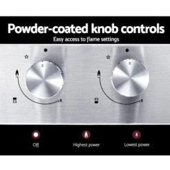 Devanti Gas Cooktop 30cm Gas Stove Cooker 2 Burner Cook Top Konbs NG LPG Steel -Kamado Joe Bbq Store Pa3xZdlWkYZAjkLgHtWhcCFzw