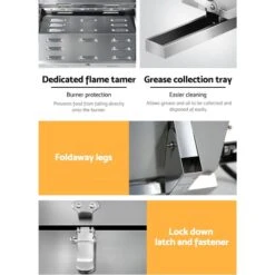 Grillz Portable Gas BBQ LPG Oven Camping Cooker Grill 2 Burners Stove Outdoor -Kamado Joe Bbq Store lmCLiPRlJHym9tpczdC7T1 gY