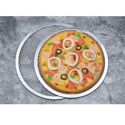 SOGA 2X 10-inch Round Seamless Aluminium Nonstick Commercial Grade Pizza Screen Baking Pan 2 SOGA 2X 10-inch Round Seamless Aluminium Nonstick Commercial Grade Pizza Screen Baking Pan - Image 2