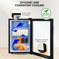 Kolner 70L Mini Bar Fridge Glass Door Beverage Cooler Drinks Refrigerator -Kamado Joe Bbq Store n3YYCwVWMF8wIYgYyAFlMPJPY