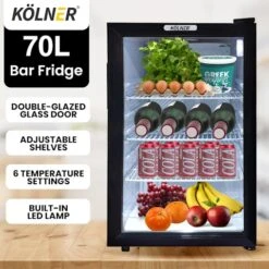 Kolner 70L Mini Bar Fridge Glass Door Beverage Cooler Drinks Refrigerator -Kamado Joe Bbq Store tnA89Pr4zuujWesKejyEewSpc